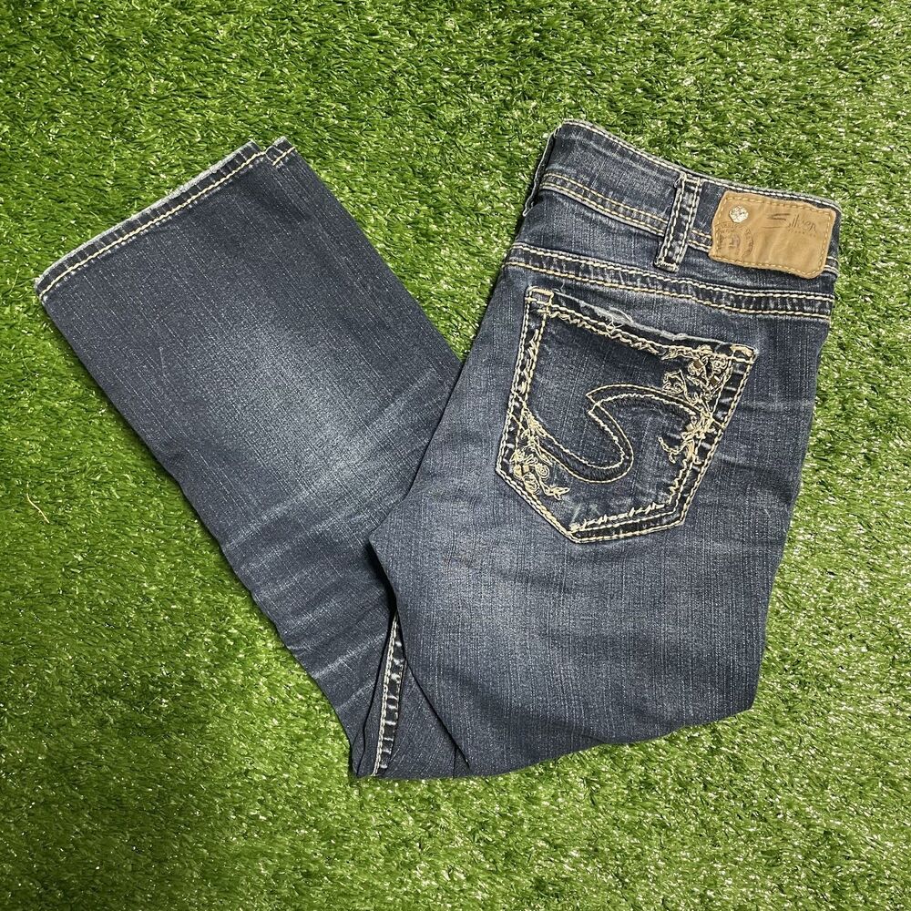 Silver Jeans Co. Suki Curvy Fit Capris Women’s 30x22 1/2 Dark Wash Stretch Denim